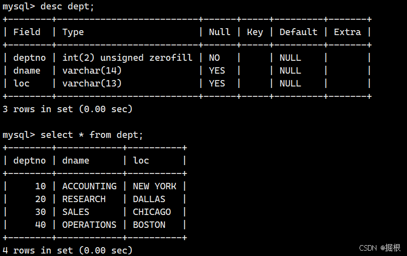 【MySQL】多表查询——内连接，左／右连接