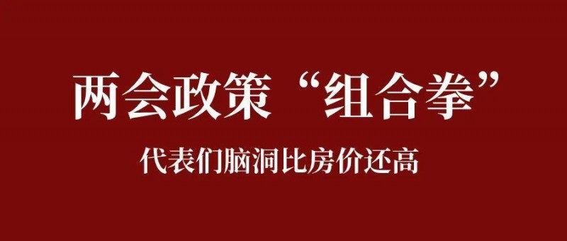 两会楼市大戏：政策“组合拳”暴击，代表们脑洞比房价还高！